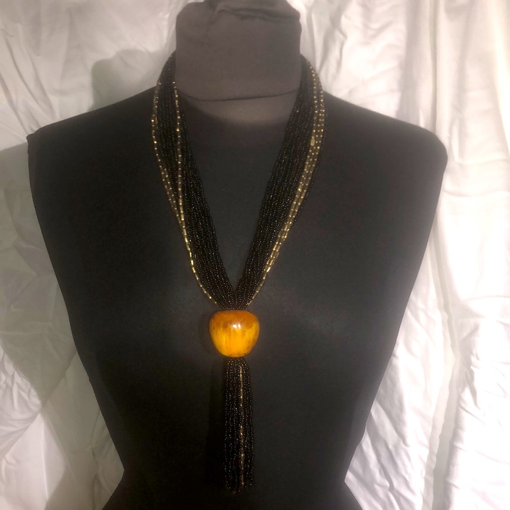 Beaded statement necklace